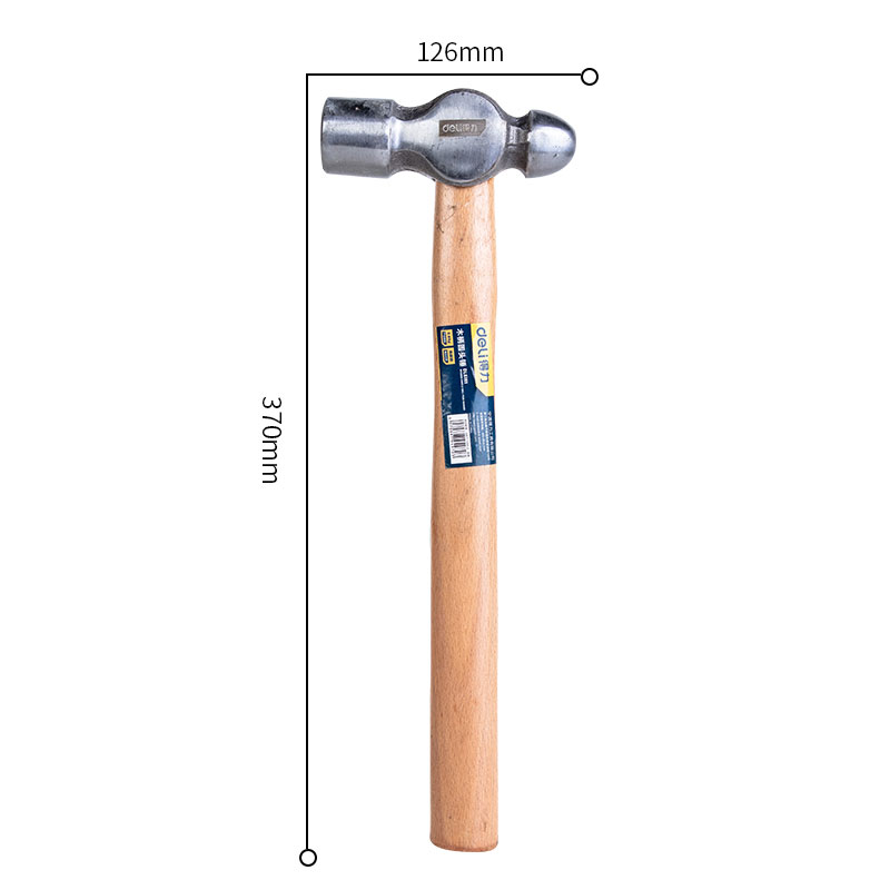 得力DL5191木柄圆头锤